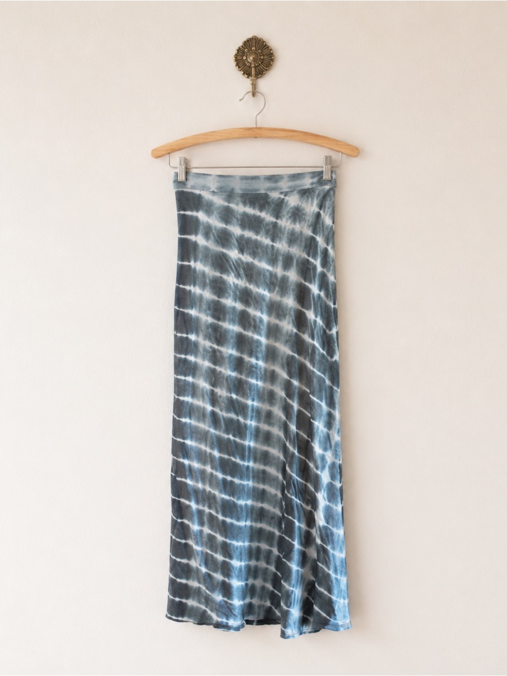Olivaceous Anthropologie tie dye boho chic bohemian wrap maxi Skirt S